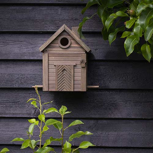 Talomallinen ruokinta ja linnunpönttö, vihreä umbra, WG1126 - Lentoaukko 32mm